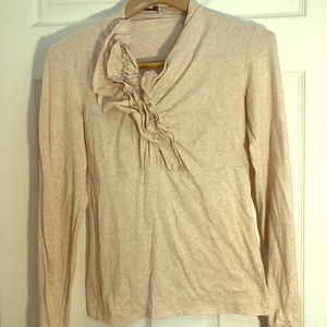 Cabi Nonchalant Long Sleeve Ruffle Top